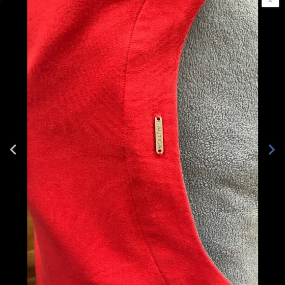 Nautica size Medium front tie dress (coral red) - Picture 4 of 5